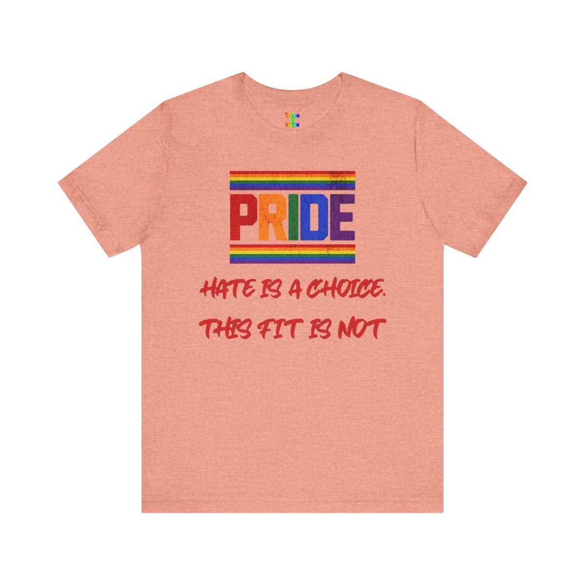 Pride Message Tee - "Hate is a Choice, This Fit Is Not" - Tees4Gays