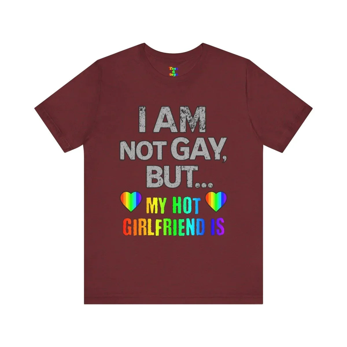 Sassy LGBTQ T-Shirt “I’m Not Gay, But My Hot Girlfriend Is” Tee - Tees4Gays