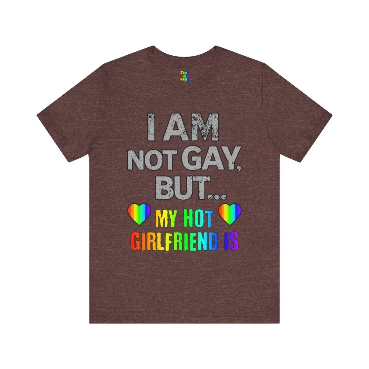 Sassy LGBTQ T-Shirt “I’m Not Gay, But My Hot Girlfriend Is” Tee - Tees4Gays