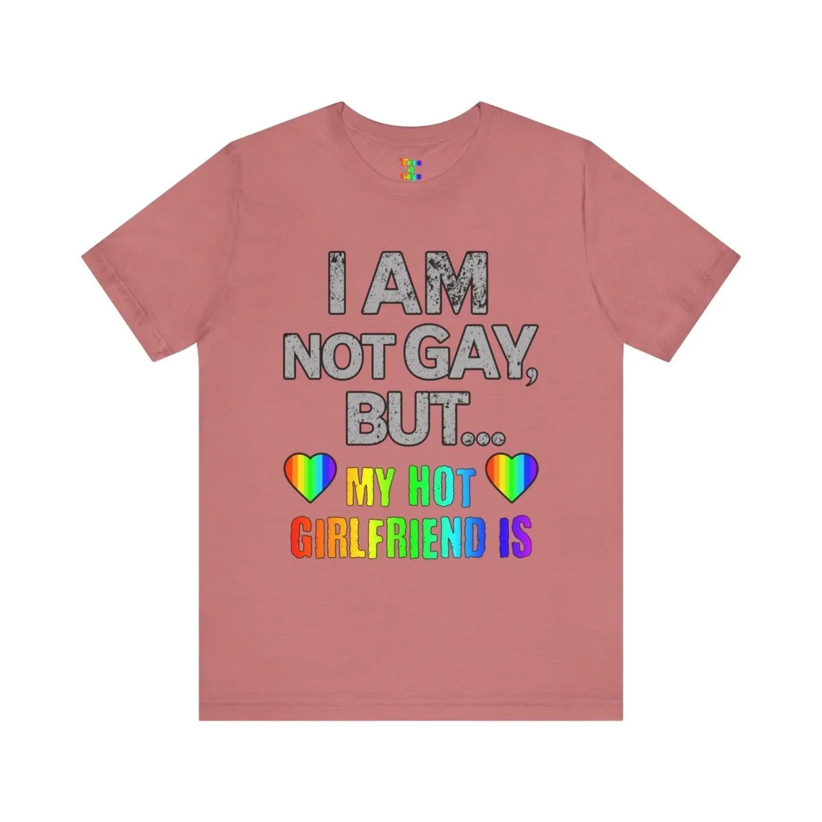 Sassy LGBTQ T-Shirt “I’m Not Gay, But My Hot Girlfriend Is” Tee - Tees4Gays